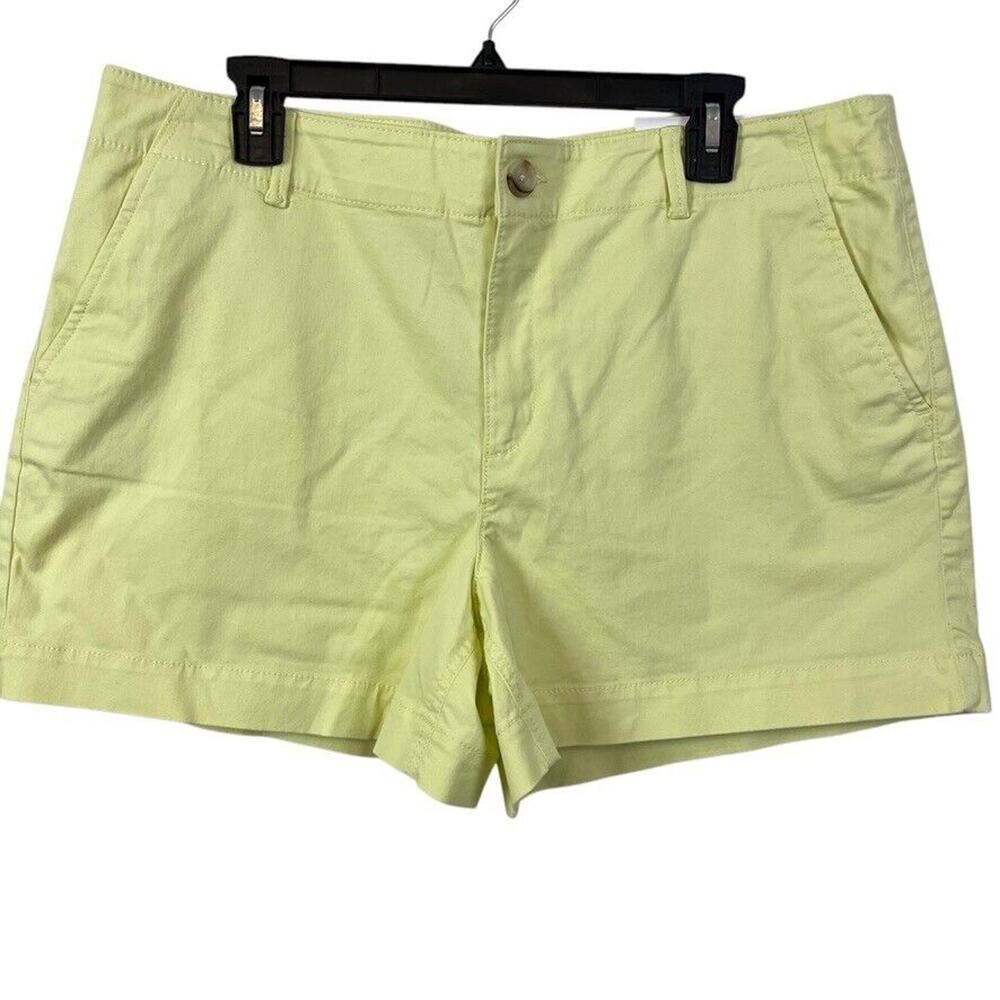 Ann Taylor Loft The Washed Twill Shorts 4" Summer Vacation NWT Green sz 14